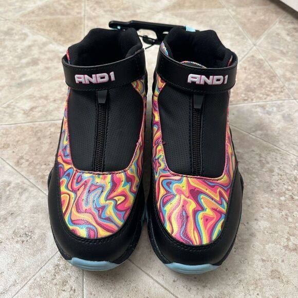 AND1 Kids Hi-Top Zip Athletic Sneakers Size 13 - Picture 2 of 3